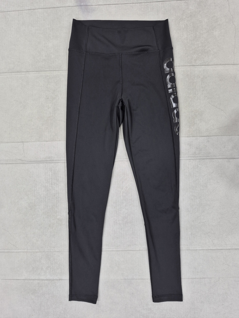Adidas Aeroready leggings women's medium black high rise mesh calf side logo